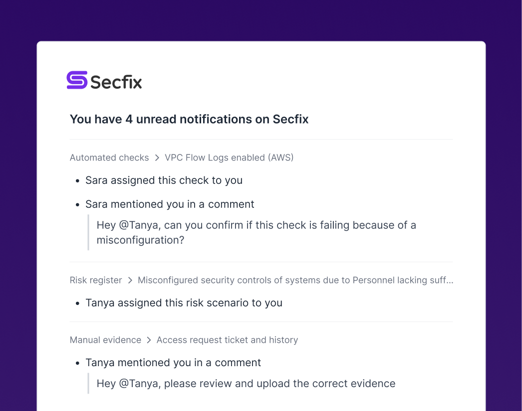 Email updates
