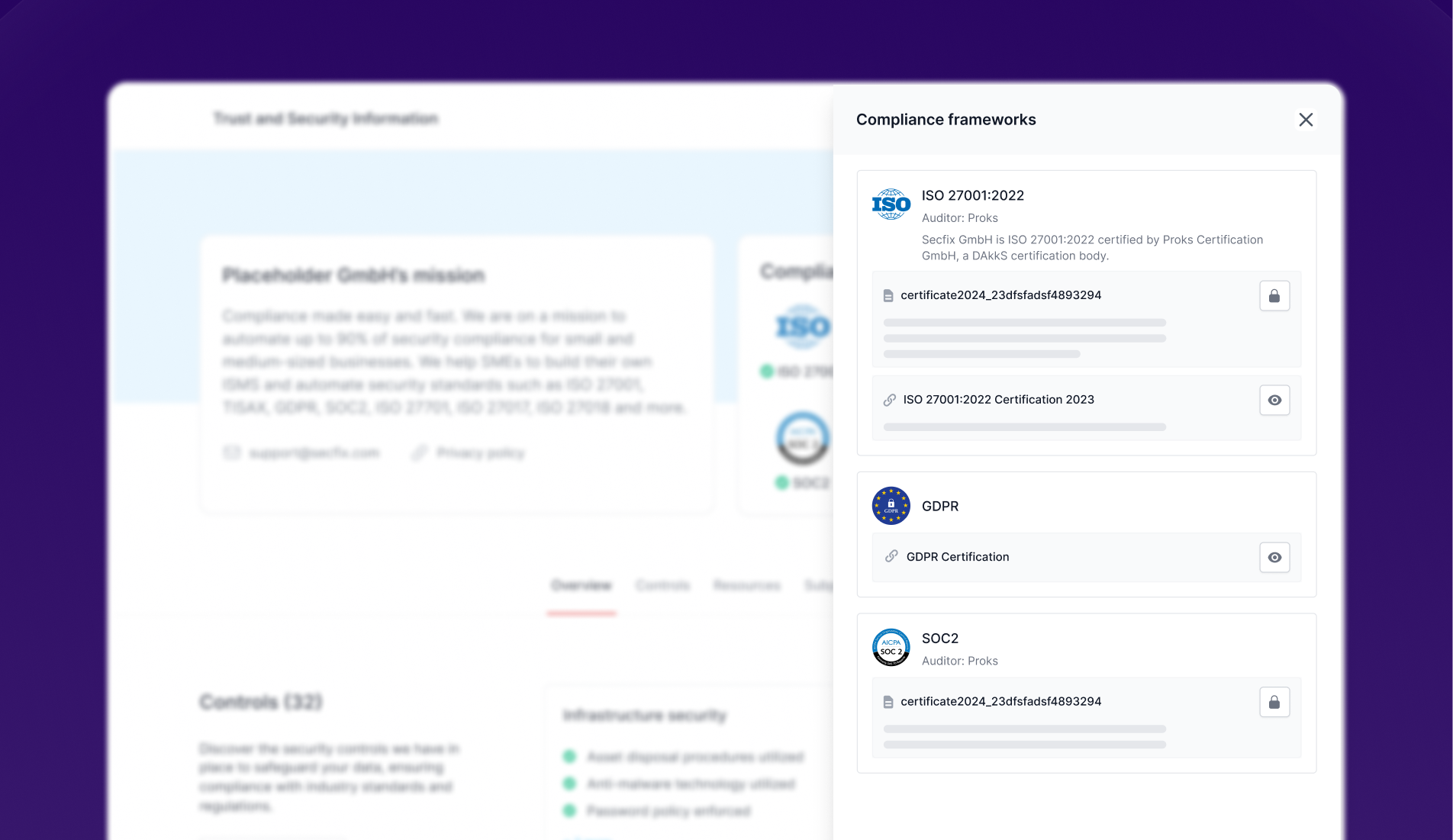 Attach resources to frameworks